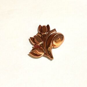Vintage Renoir Copper Tulip Brooch